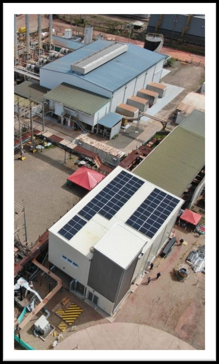 Vista aérea de instalación solar del proyecto Ecopetrol